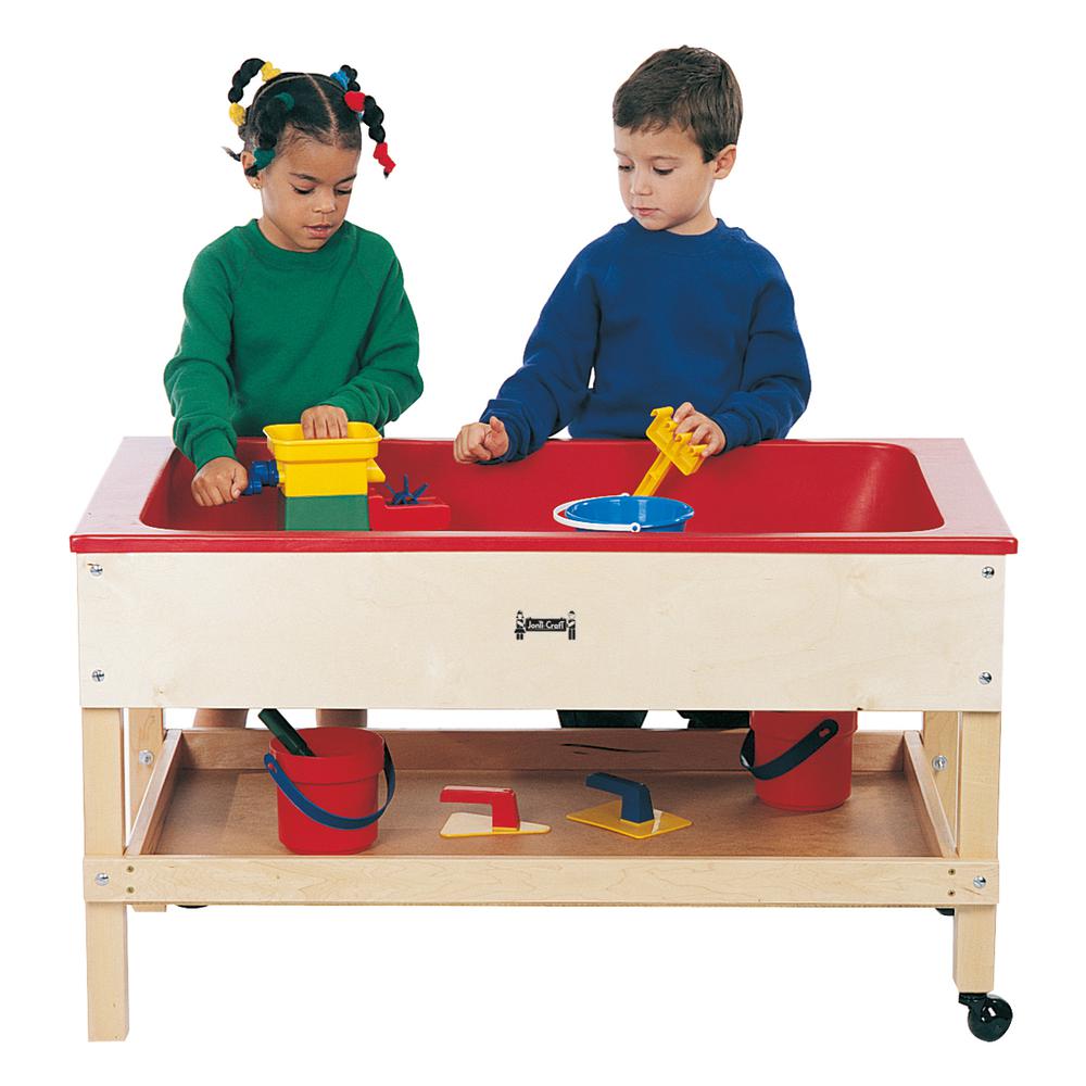 Sensory Table with Shelf, Brown Color