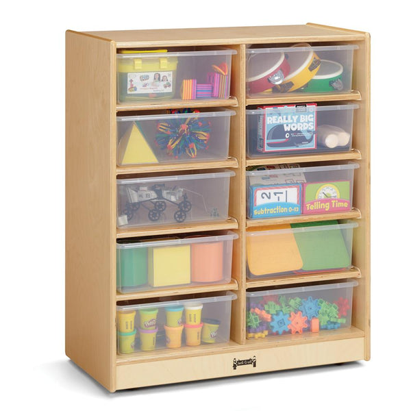 10 Tub Mobile Storage - with Clear Tubs