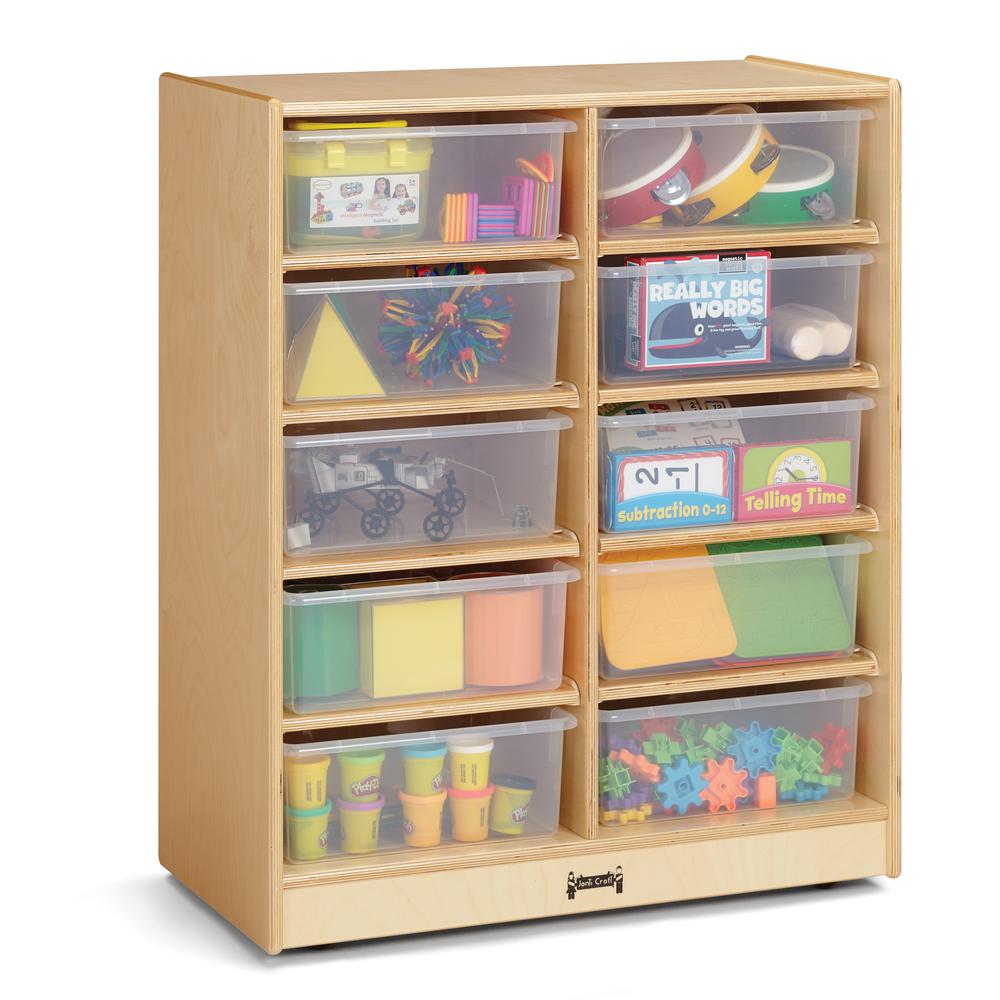10 Tub Mobile Storage - with Clear Tubs
