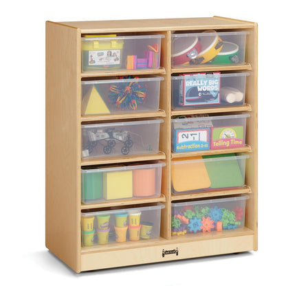 10 Tub Mobile Storage - with Clear Tubs