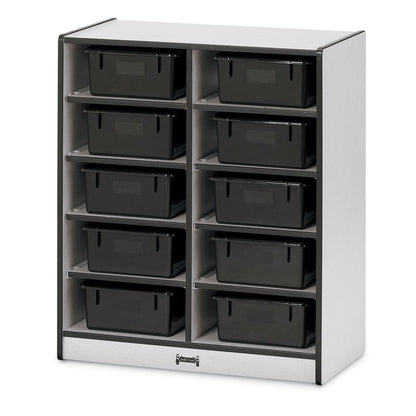 10 Tub Mobile Storage - with Colored Tubs