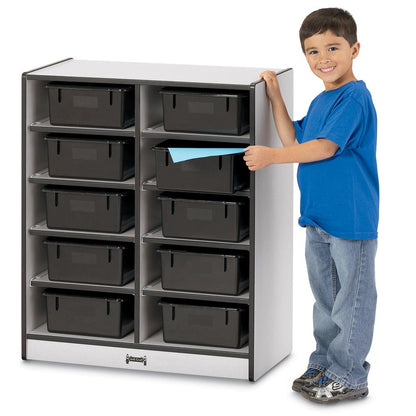 10 Tub Mobile Storage - with Colored Tubs