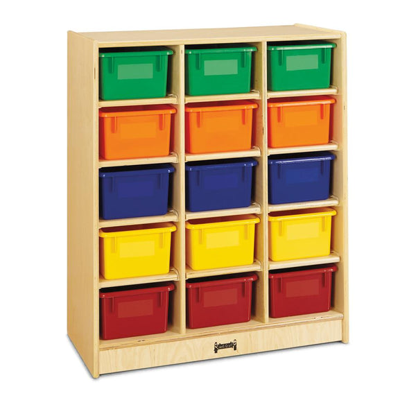 15 Cubbie-Tray Mobile Unit – with Colored Trays