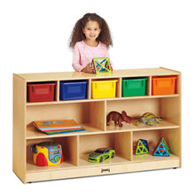 Low Combo Mobile Storage Unit - with Colored Bins