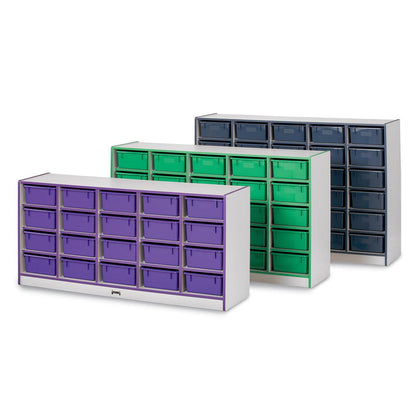 25 Tub Mobile Storage - with Colored Tubs