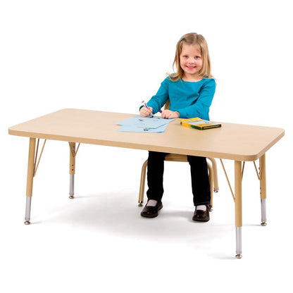 Rectangle Activity Table - 30" X 48", Mobile - Gray/Purple/Gray