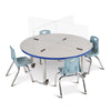 Round Activity Table - 36" Diameter, Mobile - Gray/Blue/Gray