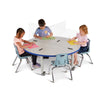Round Activity Table - 36" Diameter, Mobile - Gray/Blue/Gray