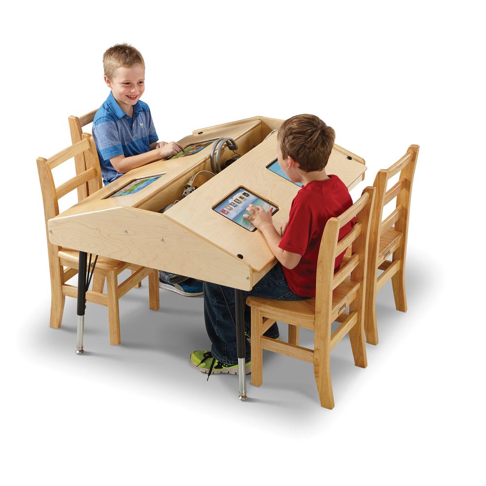 Jonti-Craft® Quad Tablet Table - Stationary