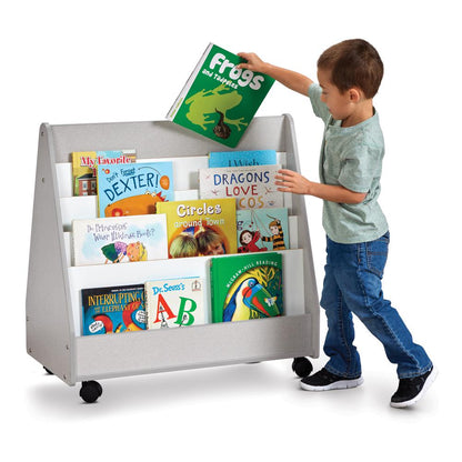 Double Sided Pick-a-Book Stand - Mobile, Grey