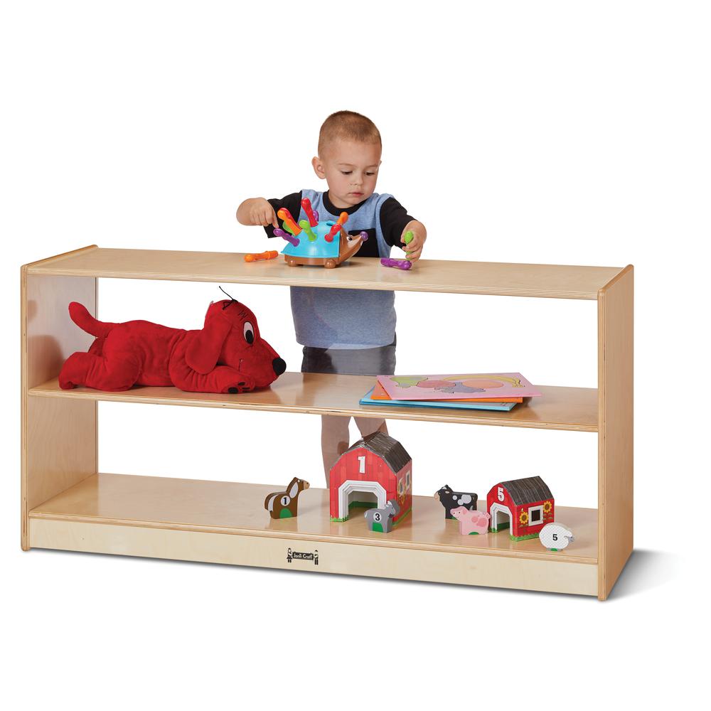 Jonti-Craft® Toddler Fixed Straight-Shelf with See-Thru Back