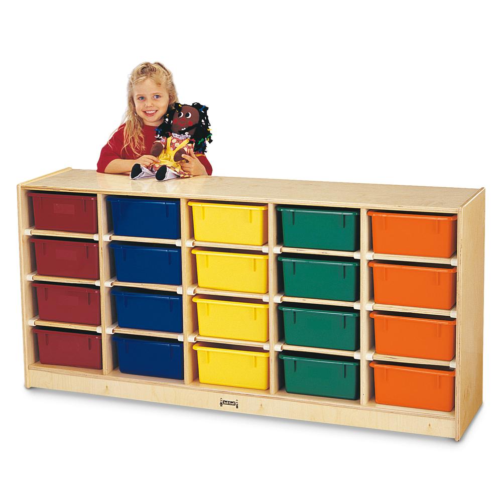 20 Tub Mobile Storage - with Colored Tubs