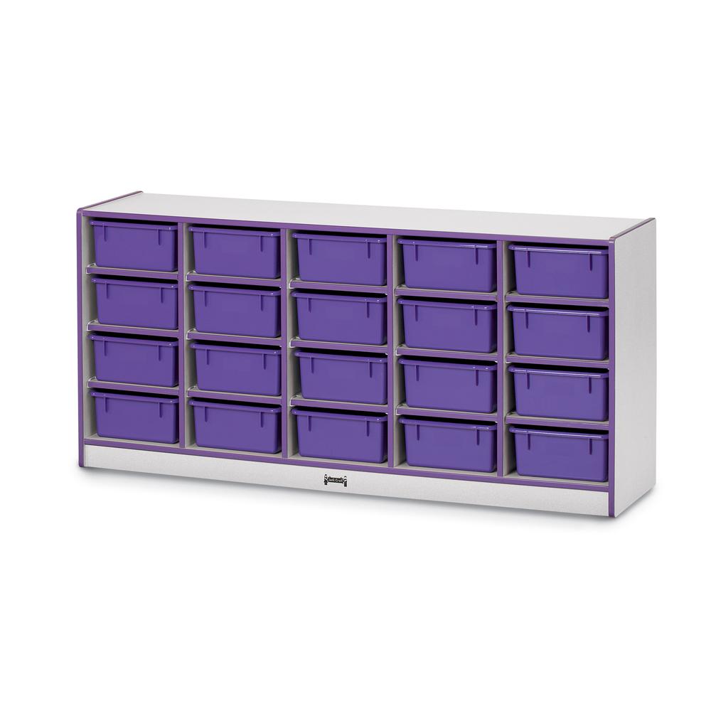 20 Tub Mobile Storage - with Colored Tubs