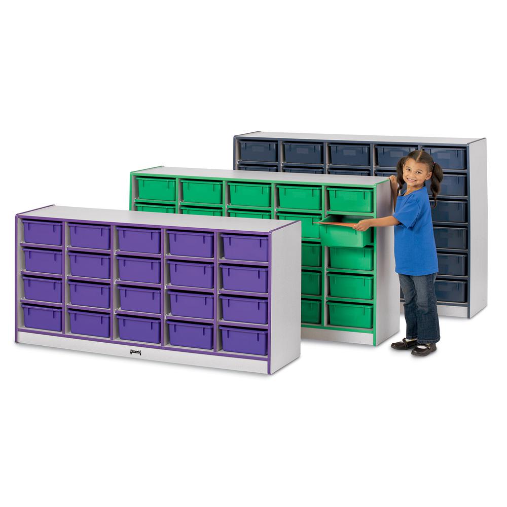 25 Tub Mobile Storage - without Tubs - Blue