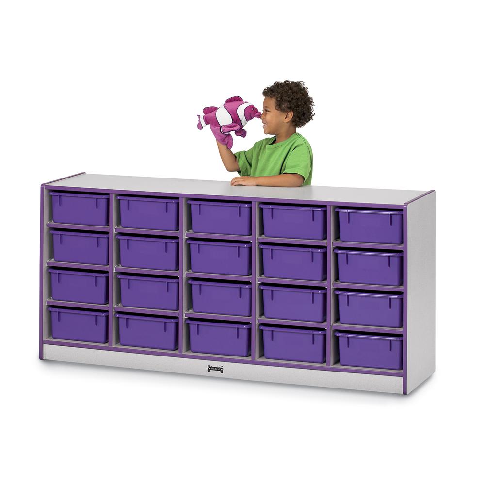 20 Tub Mobile Storage - with Colored Tubs