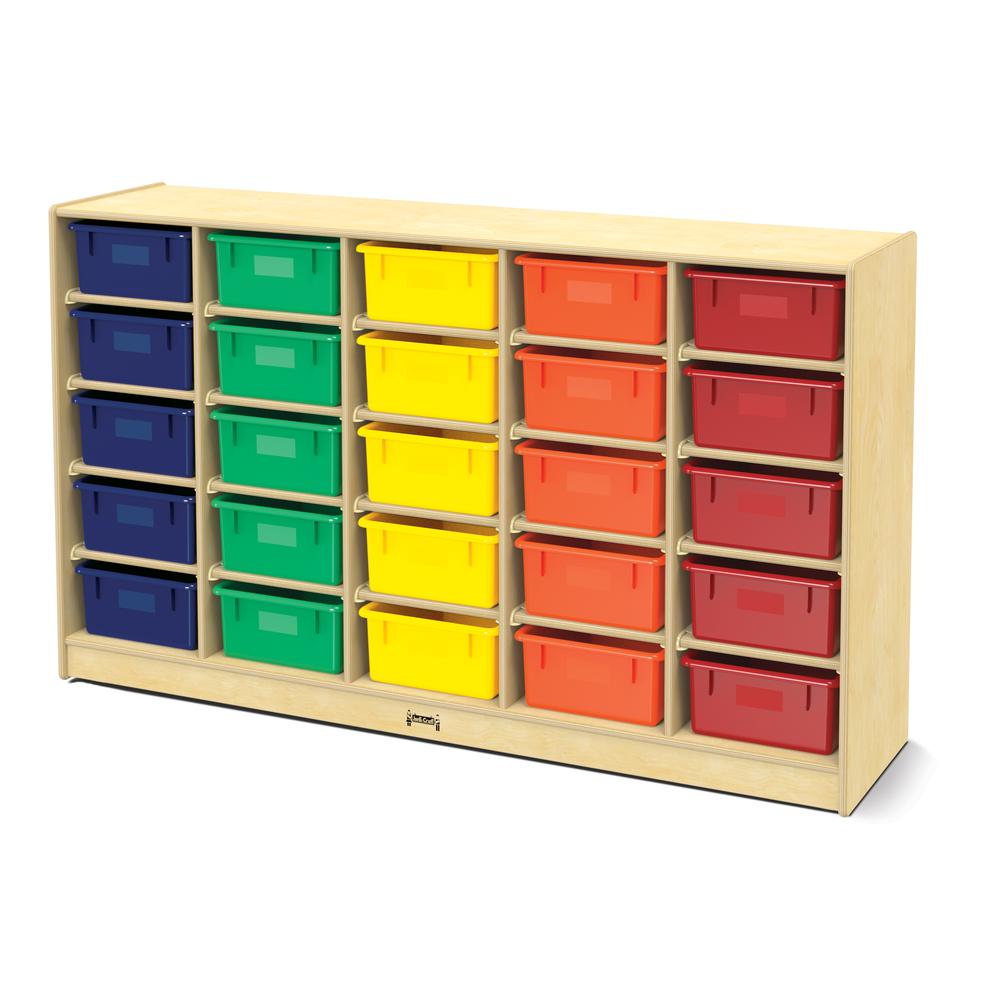 25 Tub Mobile Storage - with Colored Tubs