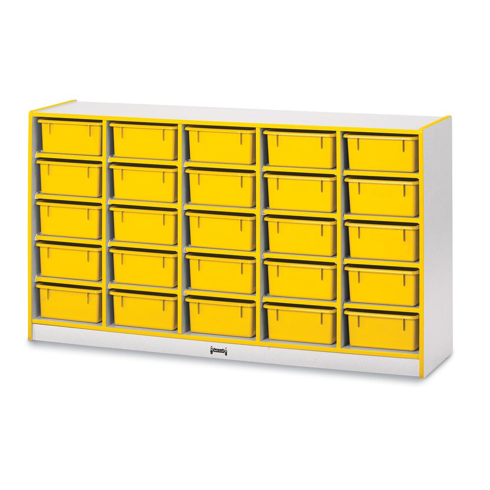 25 Tub Mobile Storage - with Colored Tubs