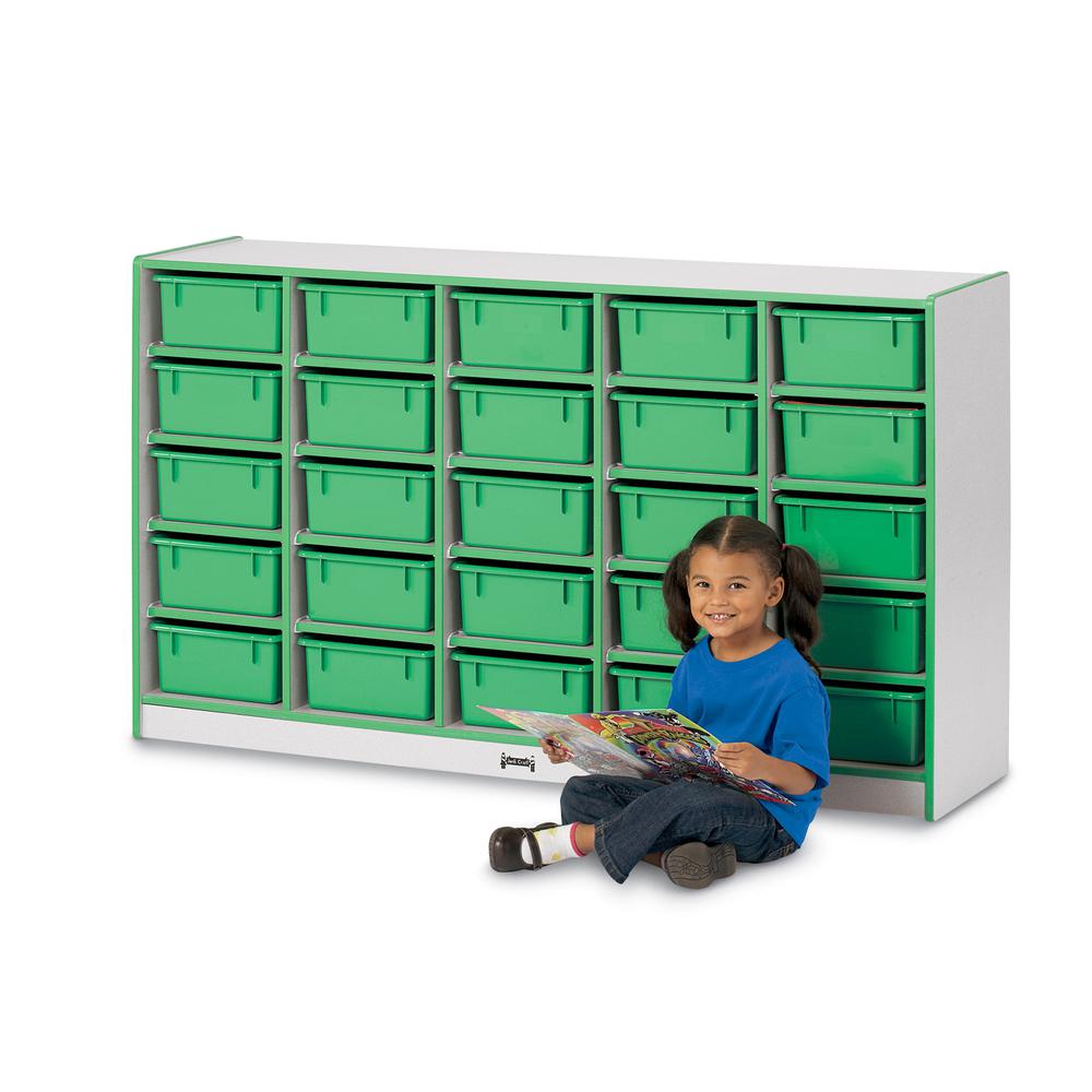 25 Tub Mobile Storage - with Colored Tubs