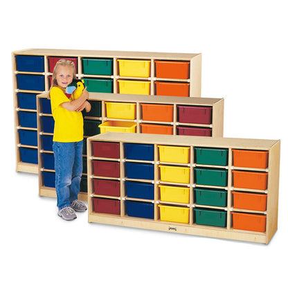 20 Tub Mobile Storage - with Colored Tubs