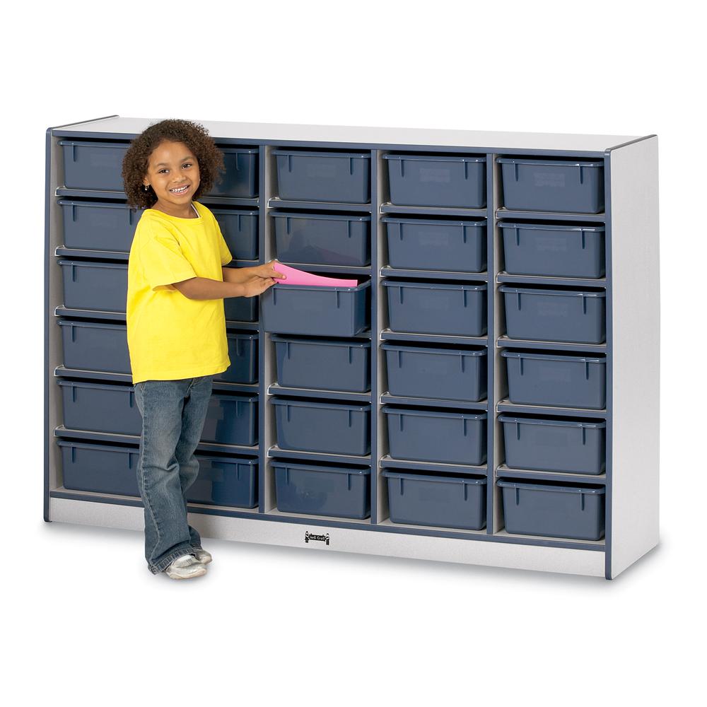 30 Tub Mobile Storage - with Colored Tubs