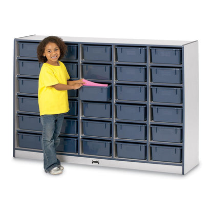 20 Tub Mobile Storage - with Tubs - Black