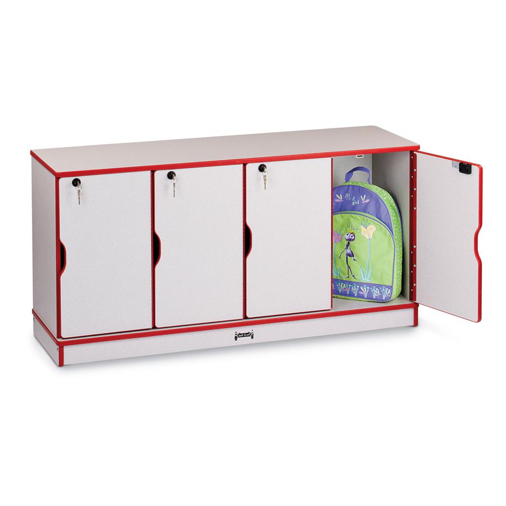 Stacking Lockable Lockers - Triple Stack - Purple