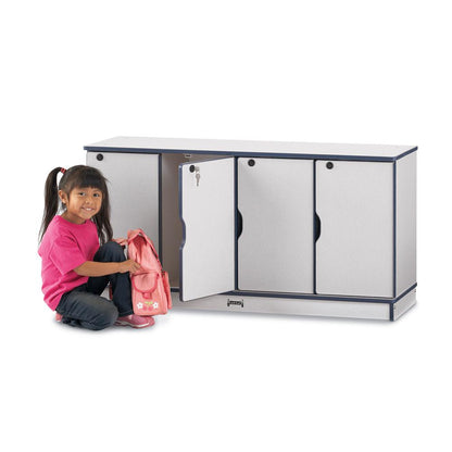 Stacking Lockable Lockers - Triple Stack - Purple