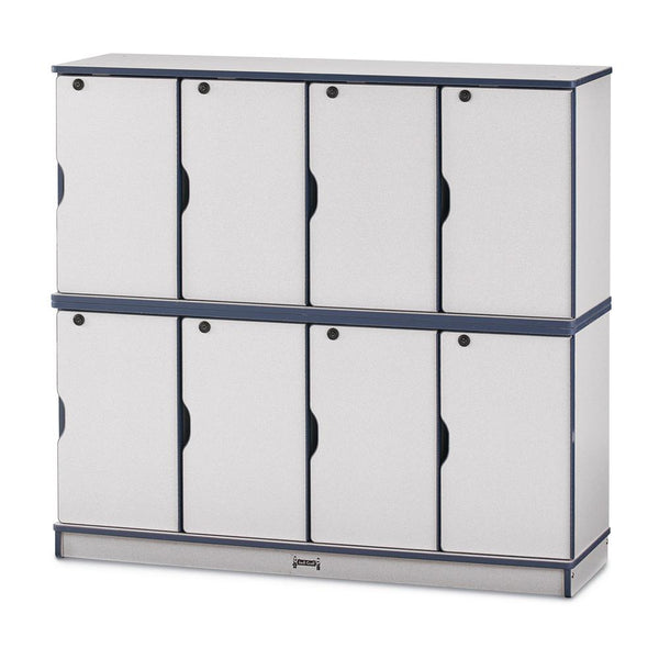 Stacking Lockable Lockers - Double Stack - Navy