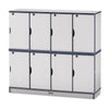 Stacking Lockable Lockers - Double Stack - Teal