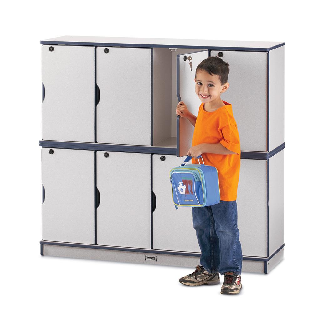 Stacking Lockable Lockers - Triple Stack - Black