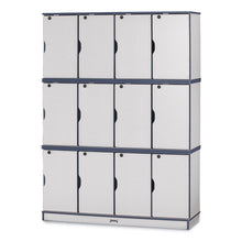 Stacking Lockable Lockers - Triple Stack - Navy