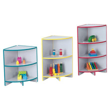 Toddler Outside Corner Storage, Natural Wood Color