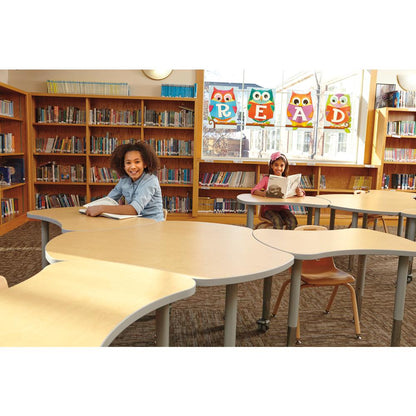 Collaborative Hub Table - 44" X 47" - Oak/Gray