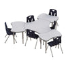 Collaborative Hub Table - 44" X 47" - Oak/Gray