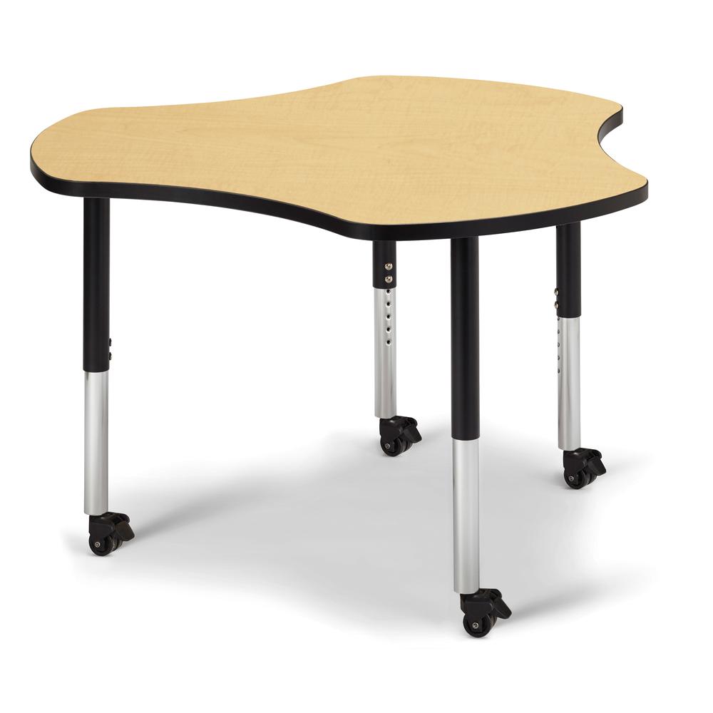 Collaborative Hub Table - 44" X 47" - Maple/Black