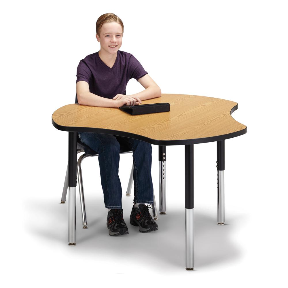 Collaborative Hub Table - 44" X 47" - Oak/Black