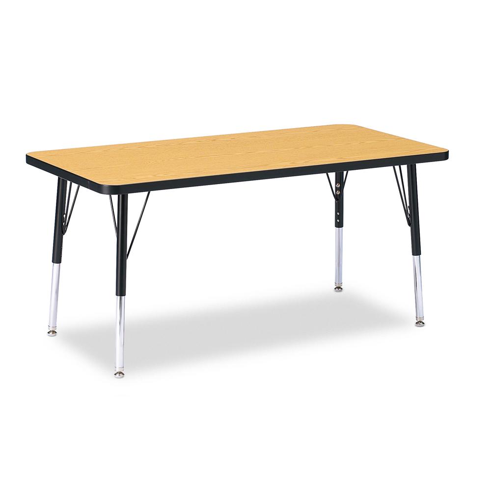 Rectangle Activity Table - 24" X 48", Mobile - Gray/Purple/Gray