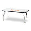 Berries® Rectangle Dry Erase Table - 48" x 24", E-height - Write-n-Wipe/Black/Black