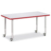 Rectangle Activity Table - 24" X 48", Mobile - Gray/Purple/Gray