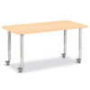 Rectangle Activity Table - 24" X 48", Mobile - Maple/Maple/Gray