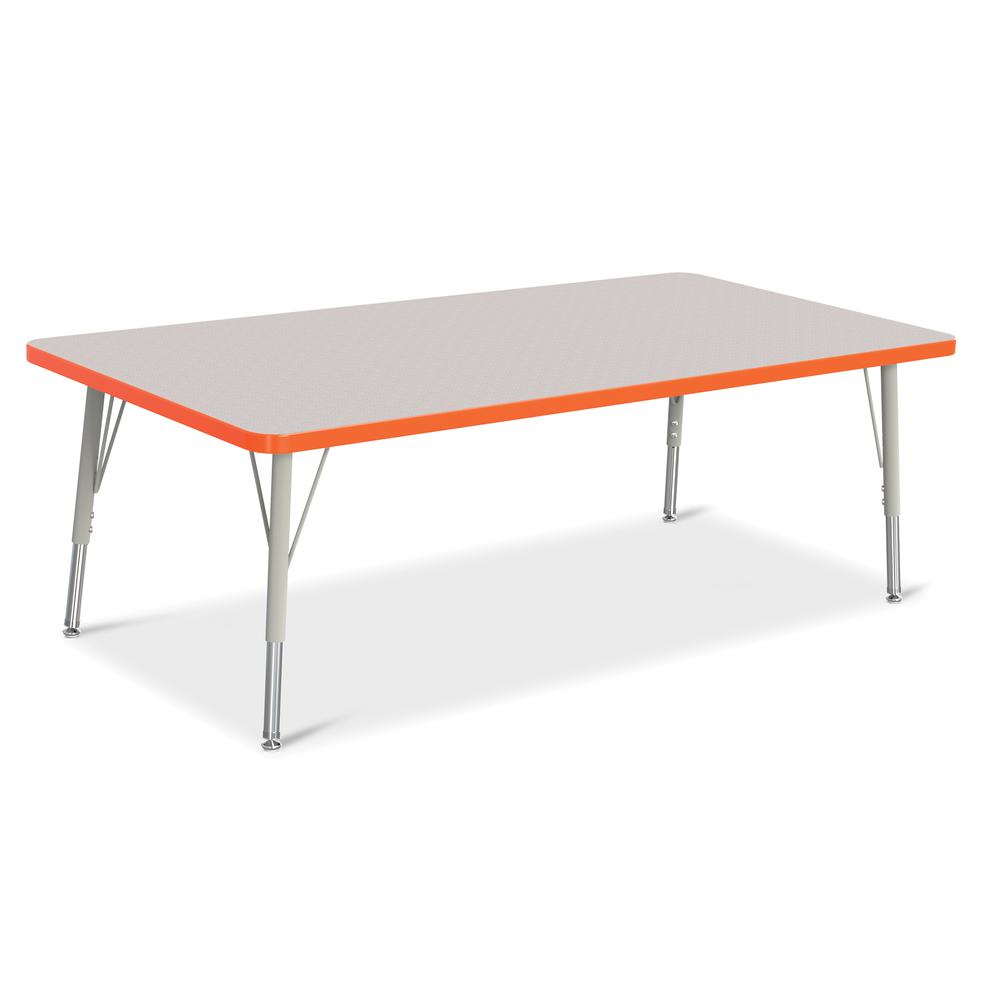 Rectangle Activity Table - 30" X 60", Mobile - Gray/Purple/Gray