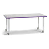 Rectangle Activity Table - 30" X 60", Mobile - Gray/Purple/Gray