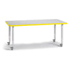 Rectangle Activity Table - 30" X 60", Mobile - Gray/Yellow/Gray
