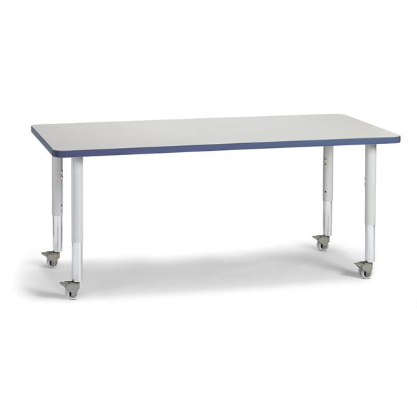 Rectangle Activity Table - 30" X 60", Mobile - Gray/Navy/Gray