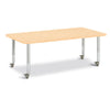 Rectangle Activity Table - 30" X 60", Mobile - Maple/Maple/Gray