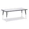Rectangle Activity Table - 30" X 72", Mobile - Gray/Purple/Gray