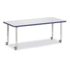 Rectangle Activity Table - 30" X 72", Mobile - Gray/Navy/Gray