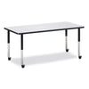 Rectangle Activity Table - 30" X 72", Mobile - Gray/Black/Black