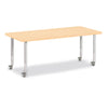 Rectangle Activity Table - 30" X 72", Mobile - Maple/Maple/Gray