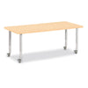 Rectangle Activity Table - 30" X 72", Mobile - Maple/Maple/Gray